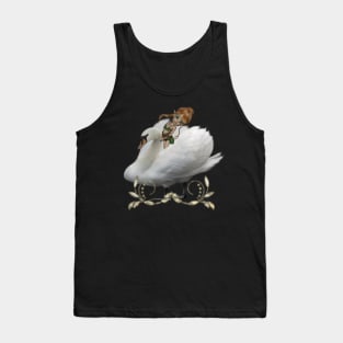 Beautiful white swan with cute fairy Tank Top